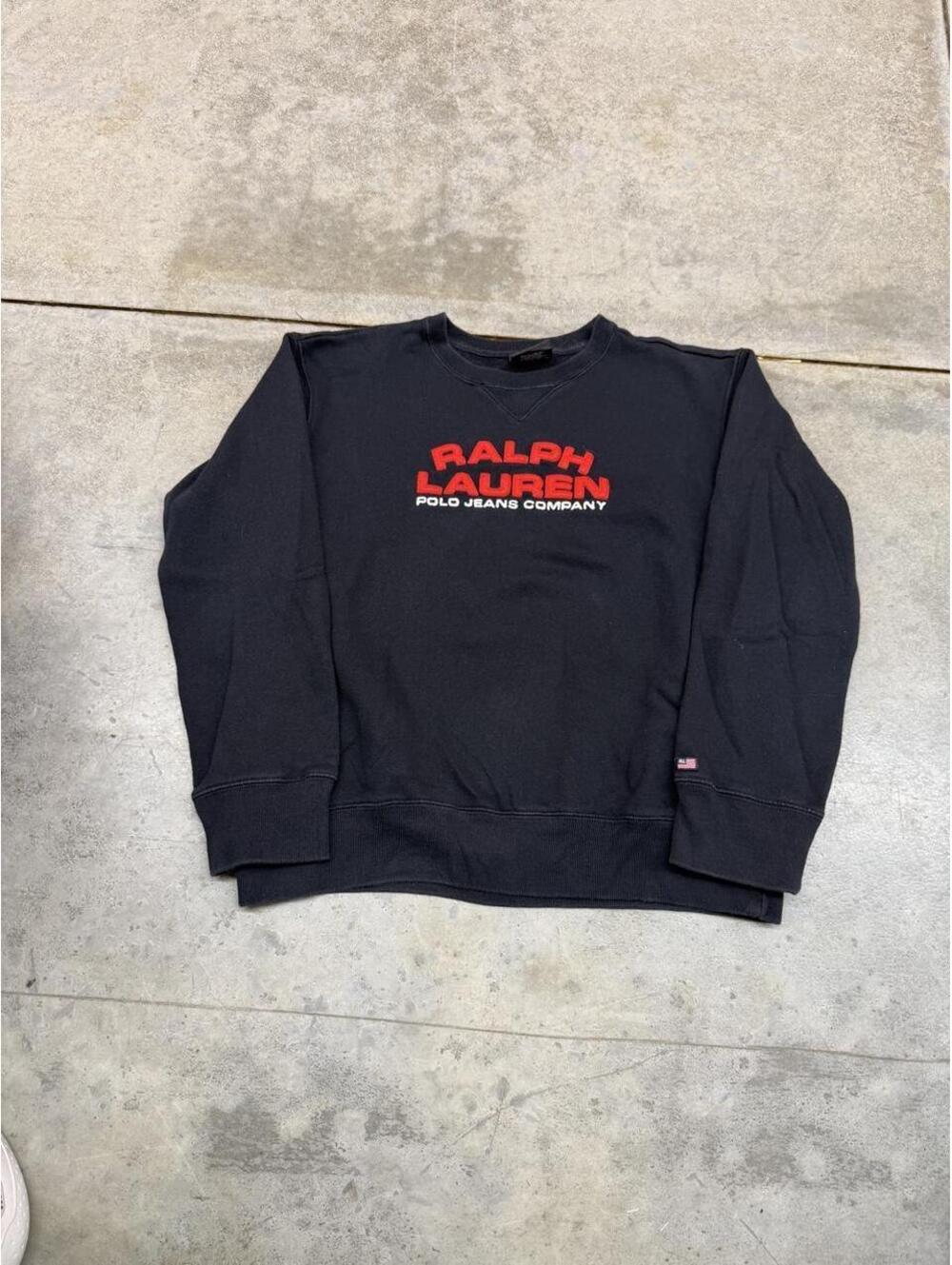 vintage ralph lauren polo jeans company black crewneck size medium WOMENS